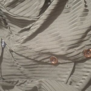 Messini Olive Green Button-Up Dress